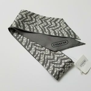 Coach Scarf Silk purse/hair accessory 34in